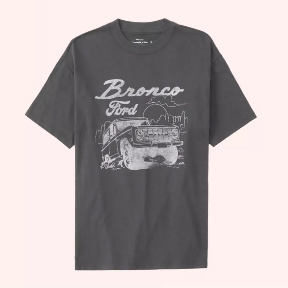 Abercombie Gray Ford Bronco Graphic T-Shirt